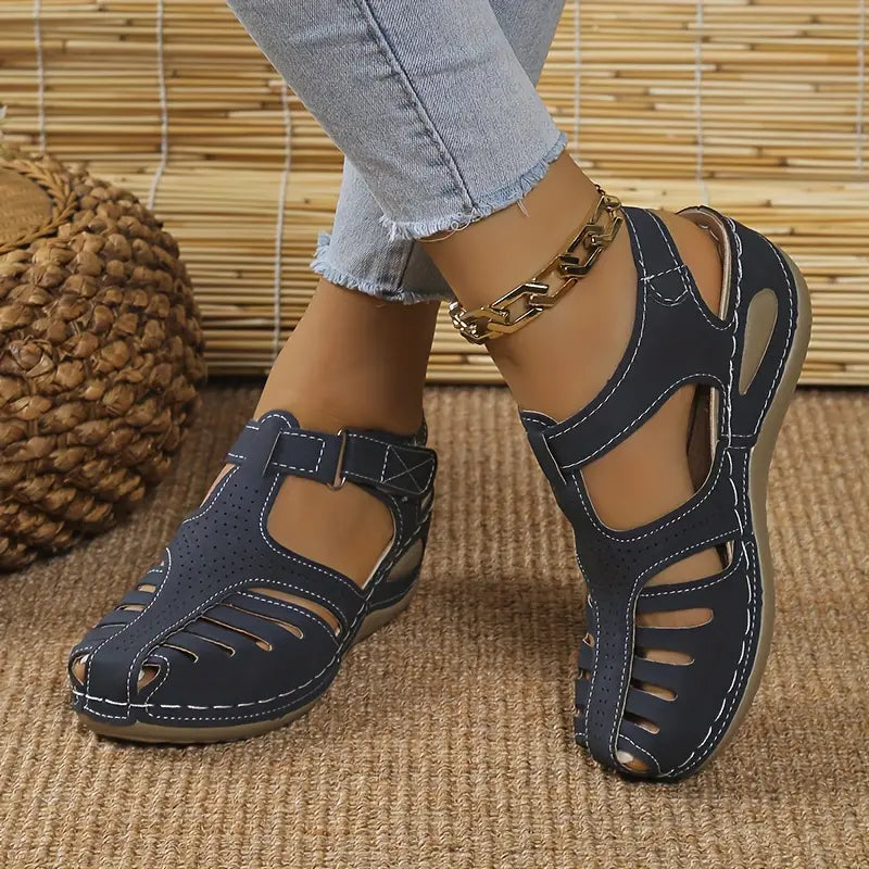Comfort Support Wedge Sandals with Open Toe Design