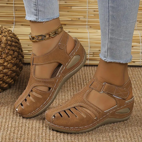 Comfort Support Wedge Sandals with Open Toe Design