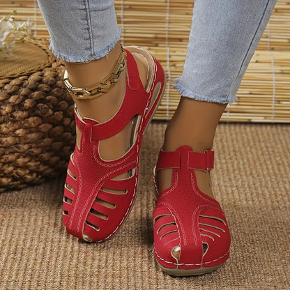 Comfort Support Wedge Sandals with Open Toe Design