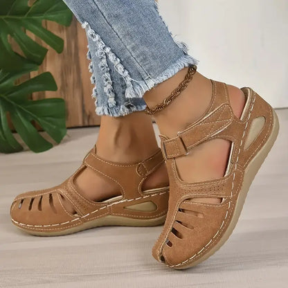 Comfort Support Wedge Sandals with Open Toe Design