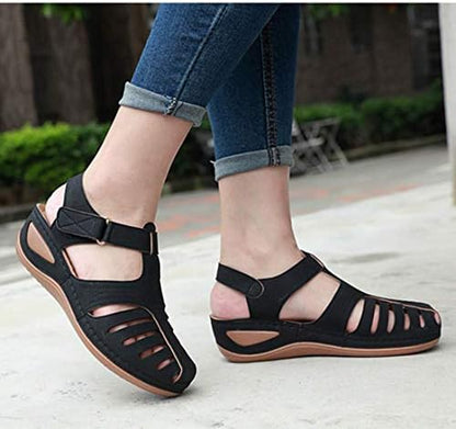 Comfort Support Wedge Sandals with Open Toe Design