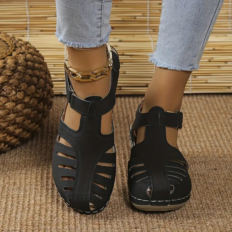 Comfort Support Wedge Sandals with Open Toe Design