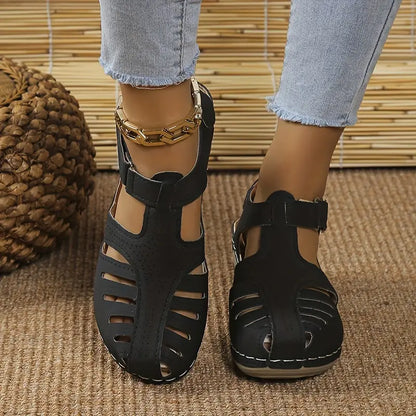 Comfort Support Wedge Sandals with Open Toe Design
