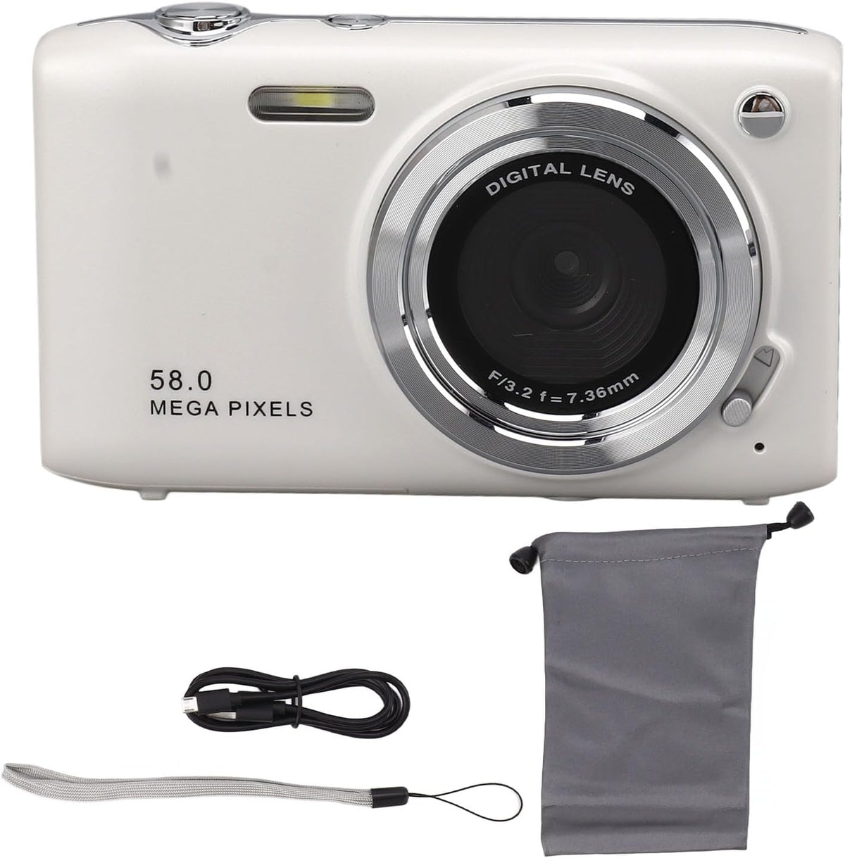 Compact 4K Digital Camera with 58MP Photos and 16X Digital Zoom