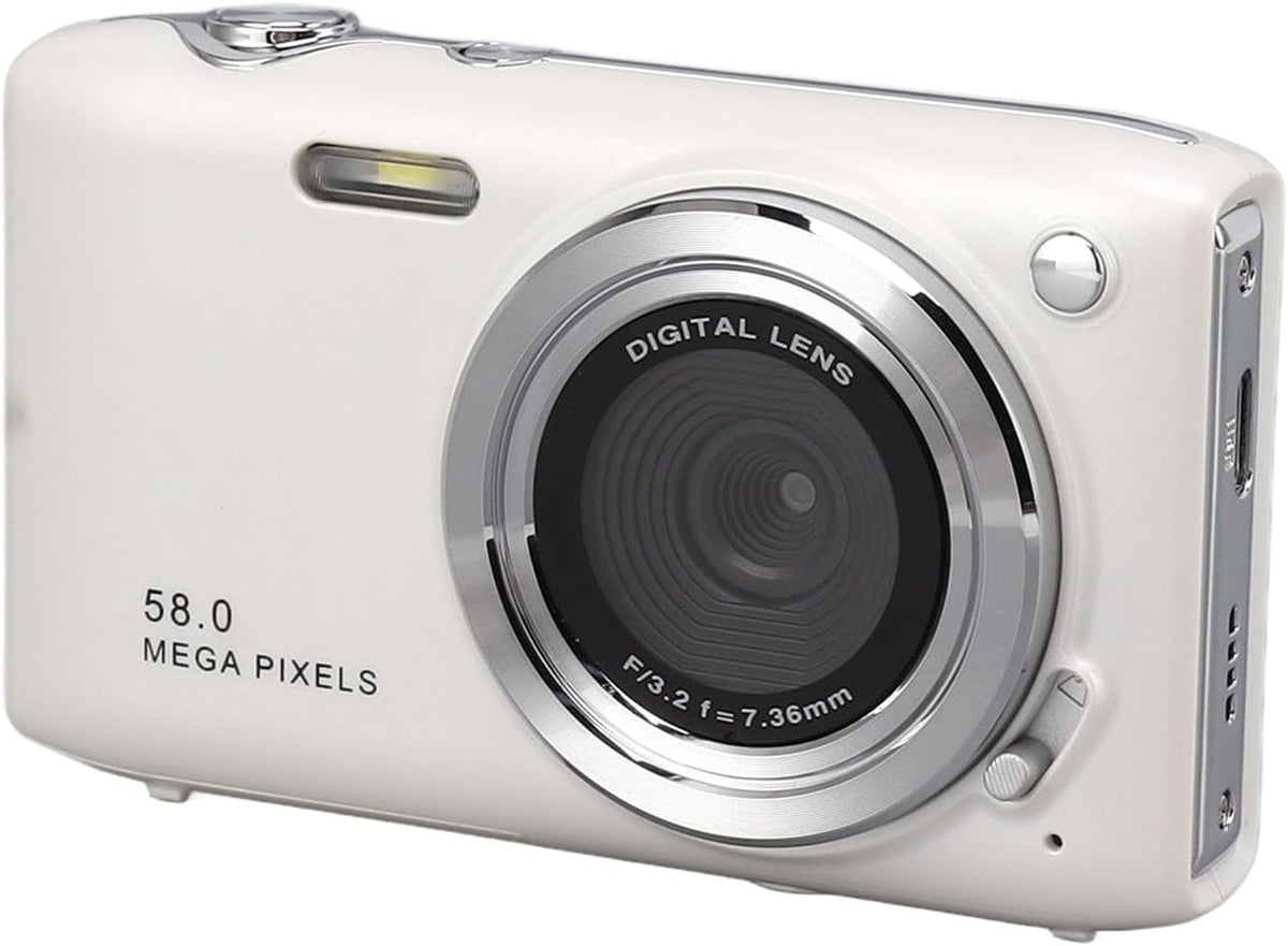Compact 4K Digital Camera with 58MP Photos and 16X Digital Zoom