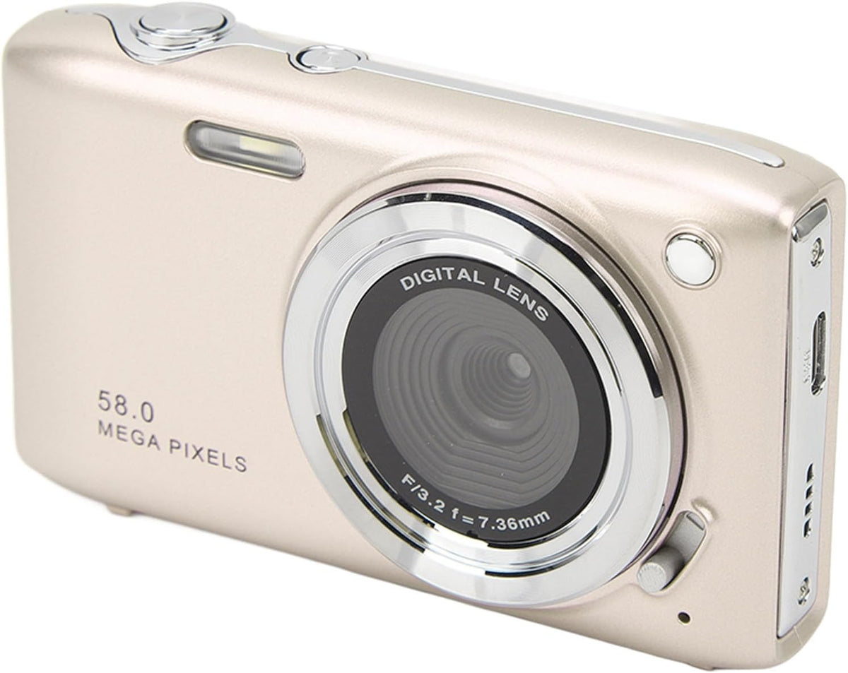 Compact 4K Digital Camera with 58MP Photos and 16X Digital Zoom