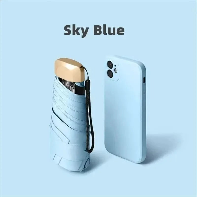 Compact Foldable Mini Umbrella UV Protection Wind Resistant