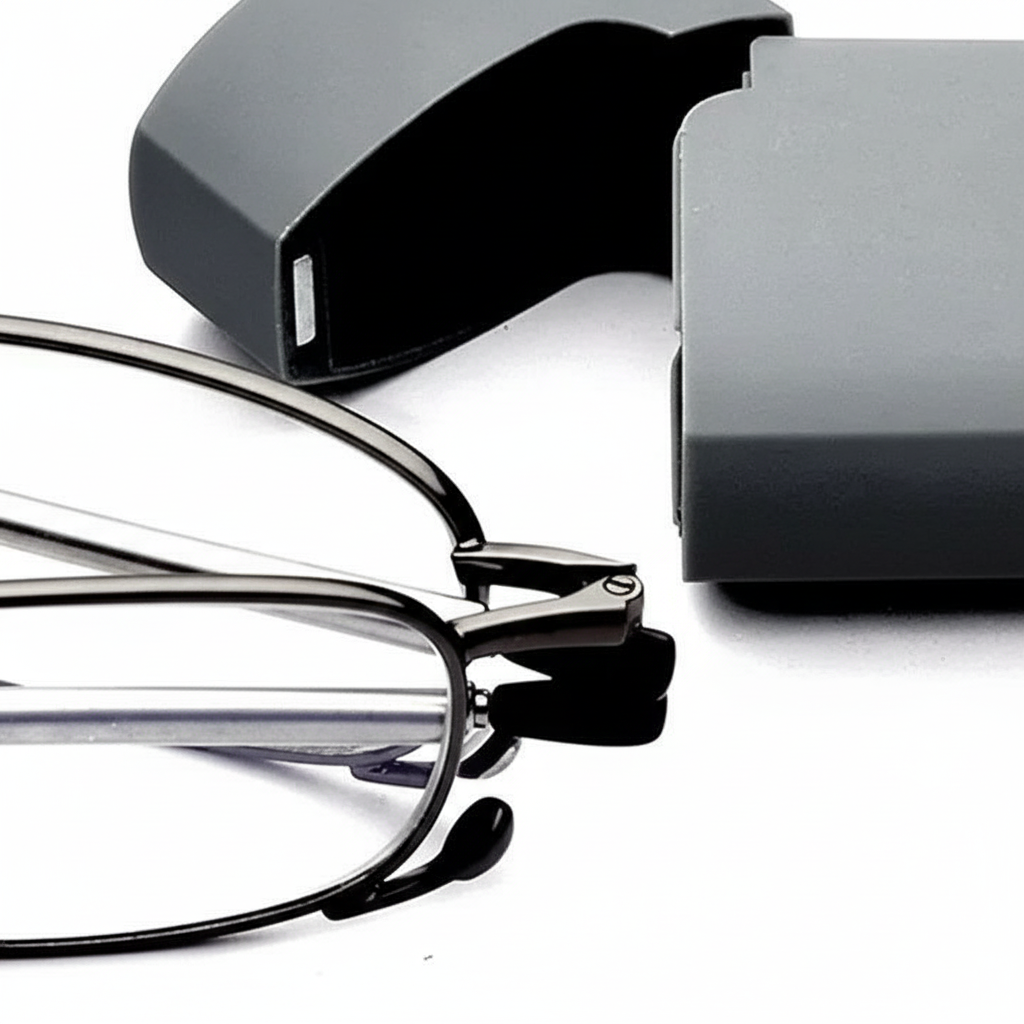 Compact Folding Reading Glasses with Protective Carry Case