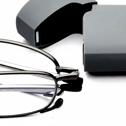 Compact Folding Reading Glasses with Protective Carry Case