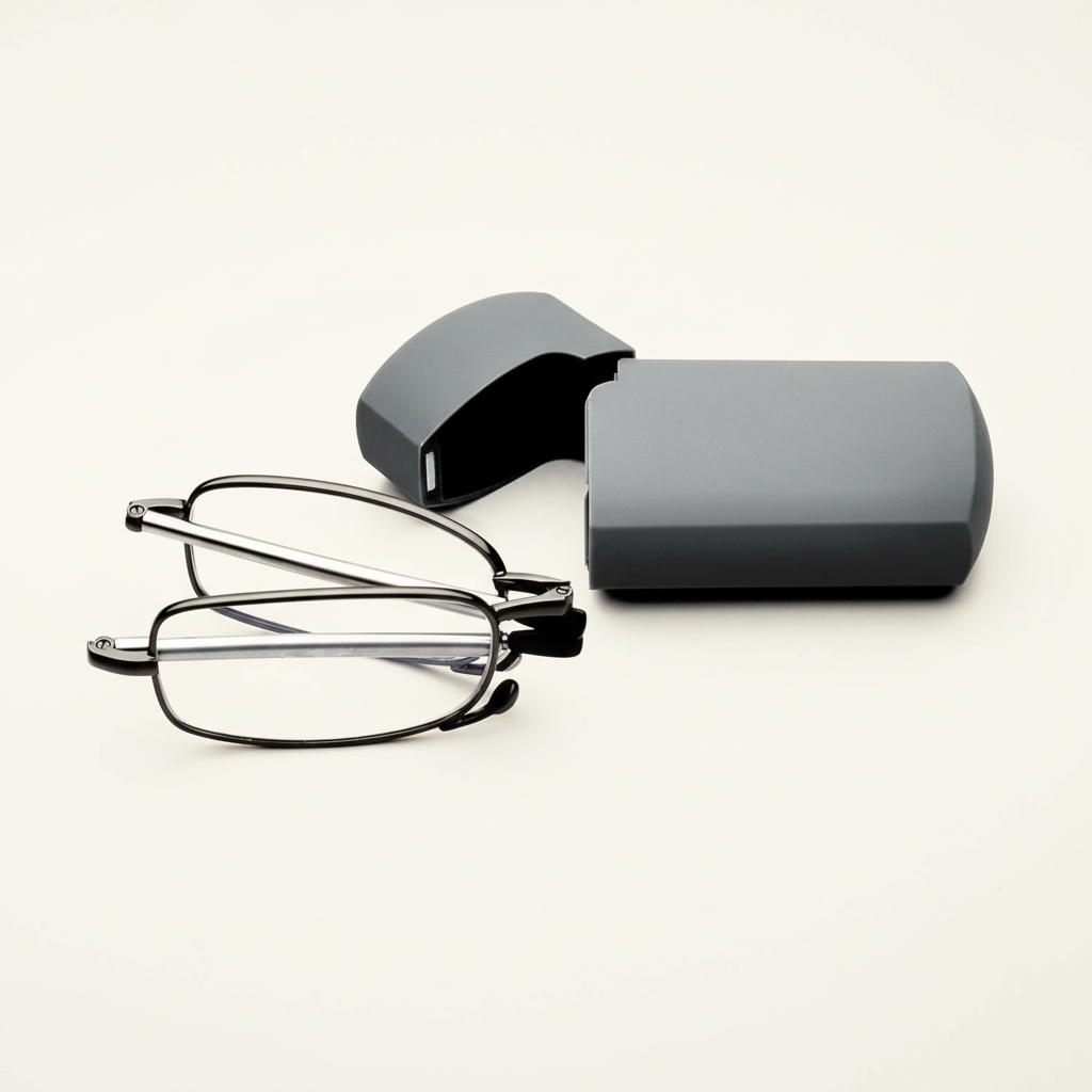 Compact Folding Reading Glasses with Protective Carry Case