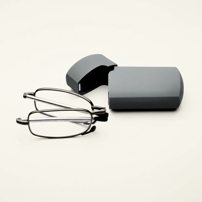 Compact Folding Reading Glasses with Protective Carry Case