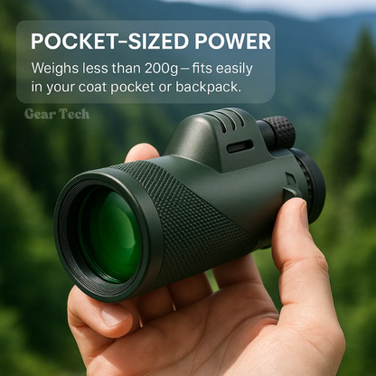 Compact Ultra Zoom Monocular Telescope HD Portable Long Range Viewing Device Lightweight Outdoor Hiking Birdwatching Sports Lens