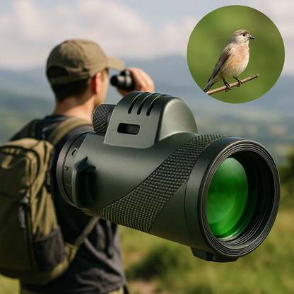 Compact Ultra Zoom Monocular Telescope HD Portable Long Range Viewing Device Lightweight Outdoor Hiking Birdwatching Sports Lens