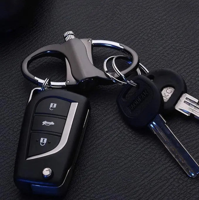 Compact Windproof Survival Lighter Keychain with Carabiner