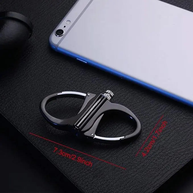 Compact Windproof Survival Lighter Keychain with Carabiner