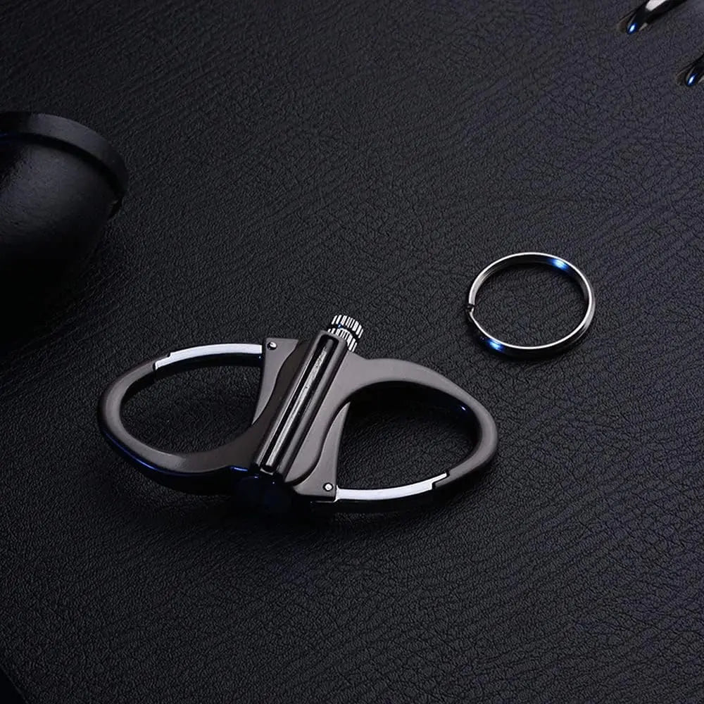 Compact Windproof Survival Lighter Keychain with Carabiner