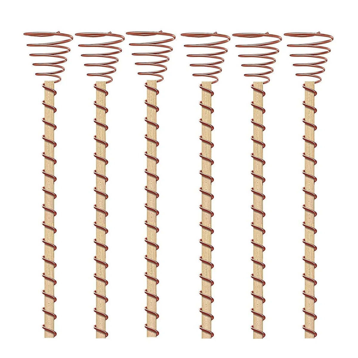 Copper Electroculture Plant Stakes Spiral Garden Antennas