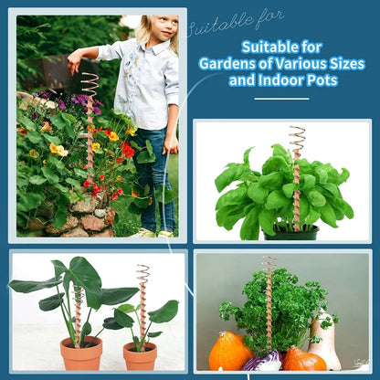 Copper Electroculture Plant Stakes Spiral Garden Antennas