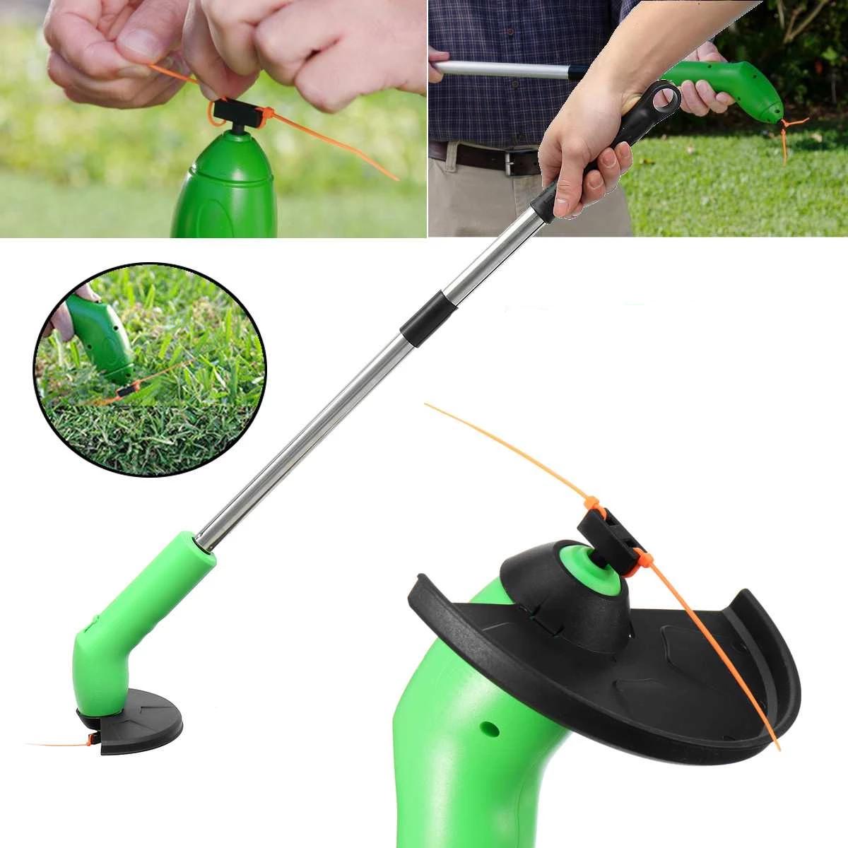 Cordless Battery Powered Grass Trimmer with Extension Pole