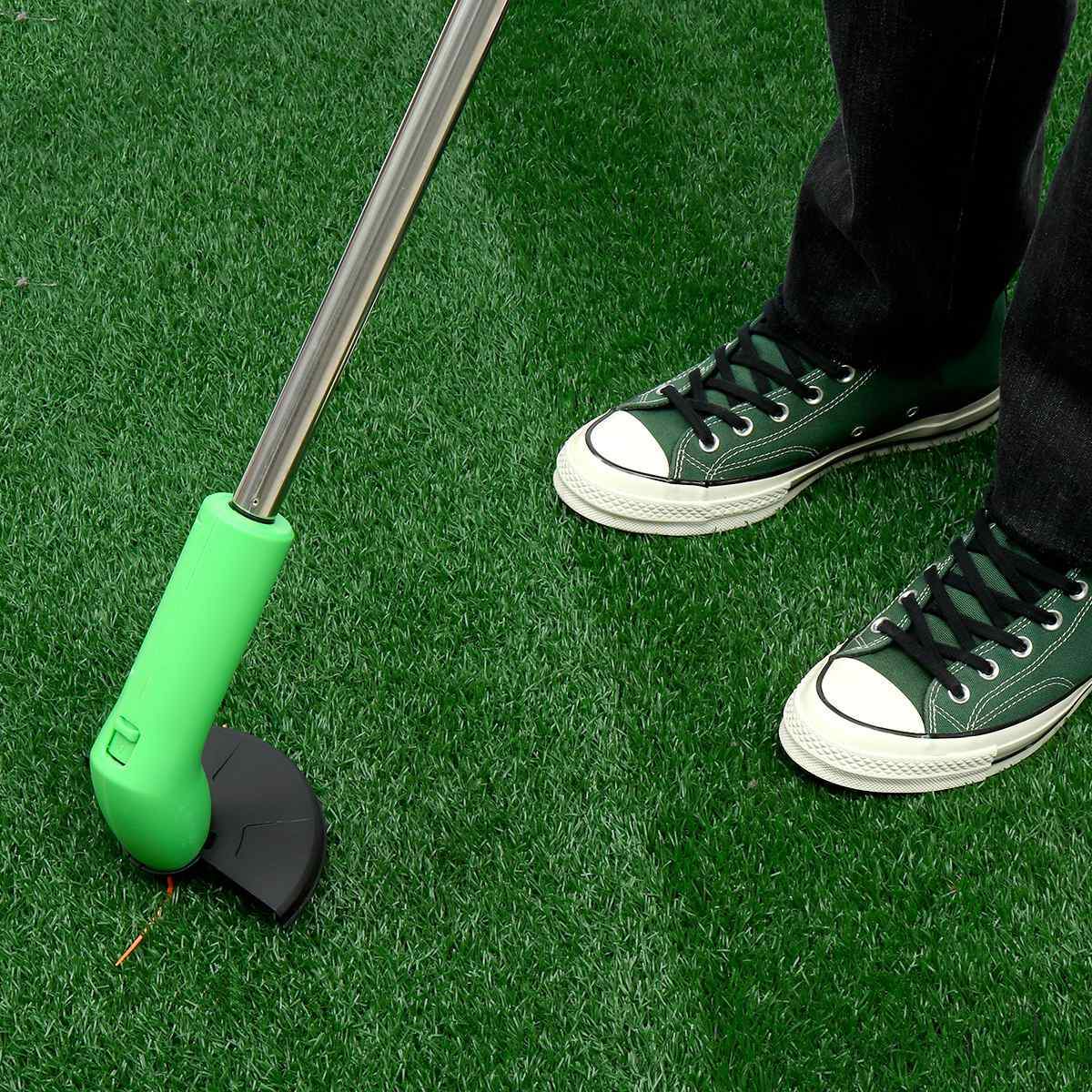 Cordless Battery Powered Grass Trimmer with Extension Pole