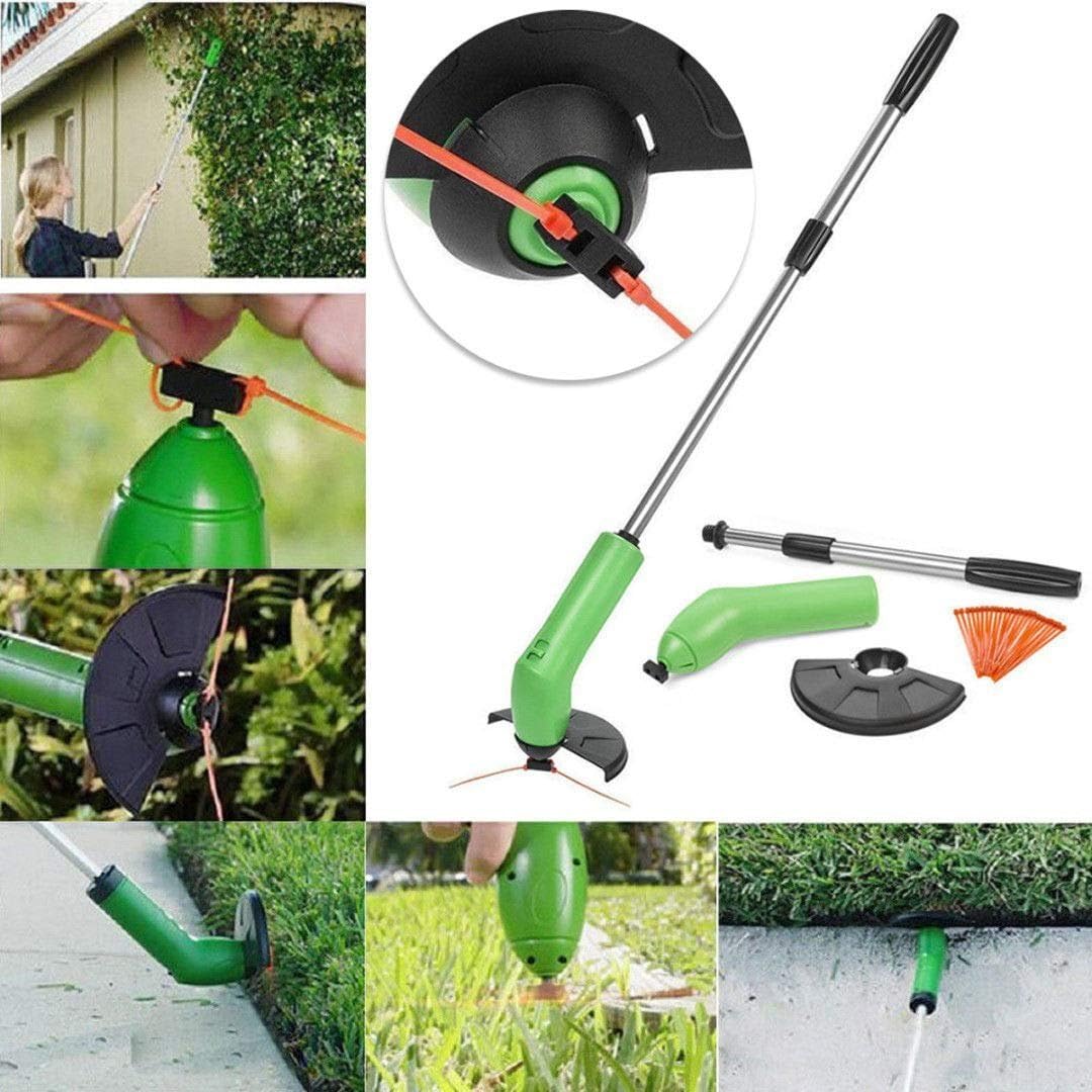 Cordless Battery Powered Grass Trimmer with Extension Pole