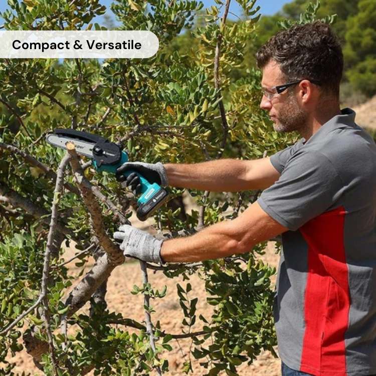 Cordless Electric Chainsaw 6 Inch Lightweight Pruning Tool