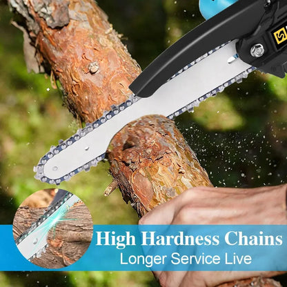 Cordless Electric Chainsaw 6 Inch Lightweight Pruning Tool