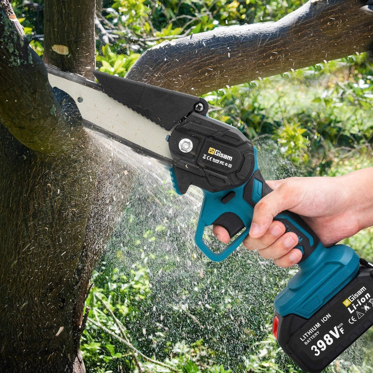 Cordless Electric Chainsaw 6 Inch Lightweight Pruning Tool