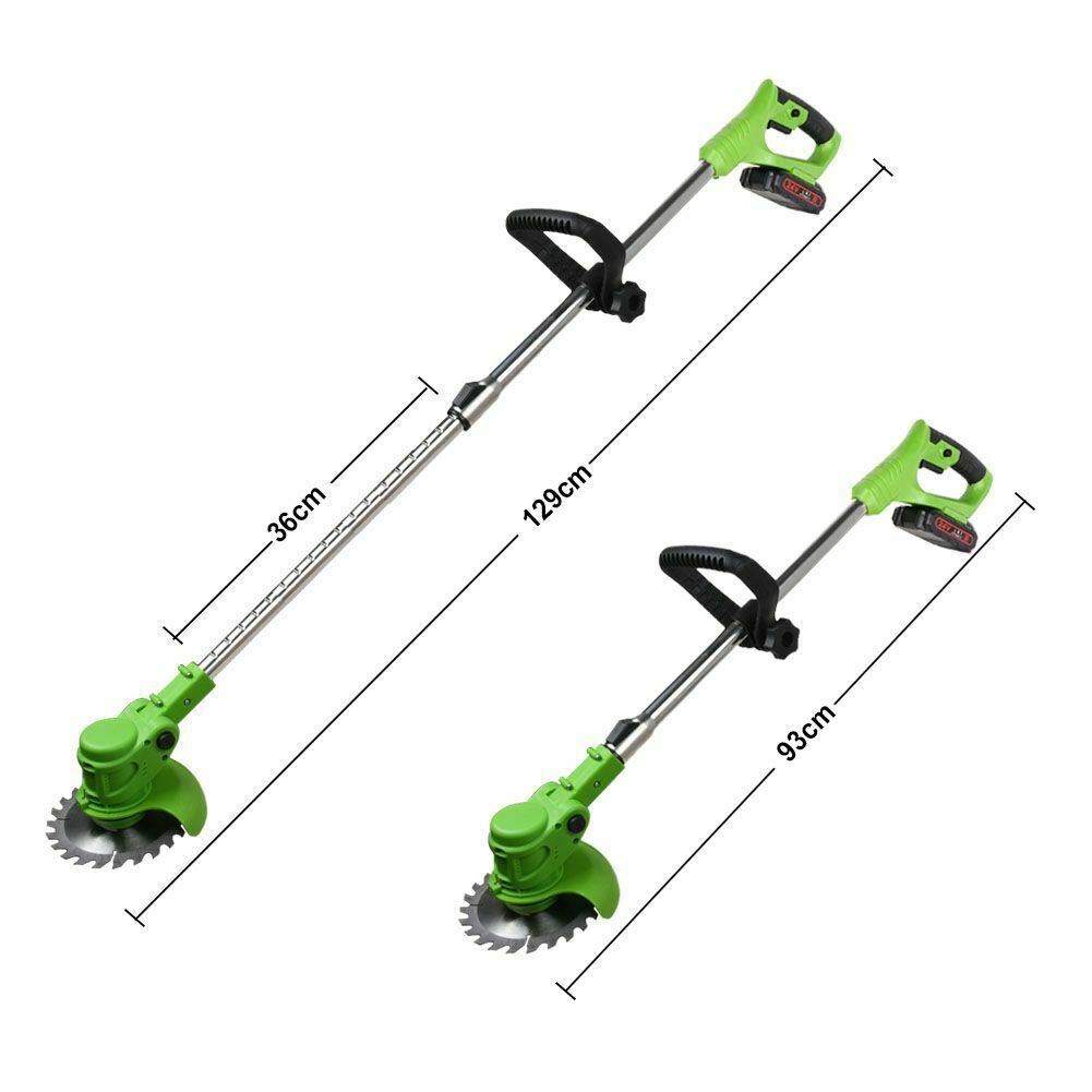 Cordless Electric Grass Trimmer with Adjustable Telescopic Shaft