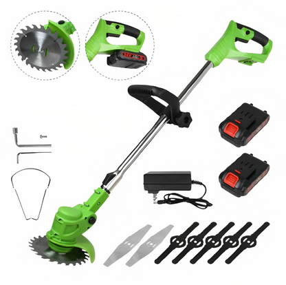 Cordless Electric Grass Trimmer with Adjustable Telescopic Shaft
