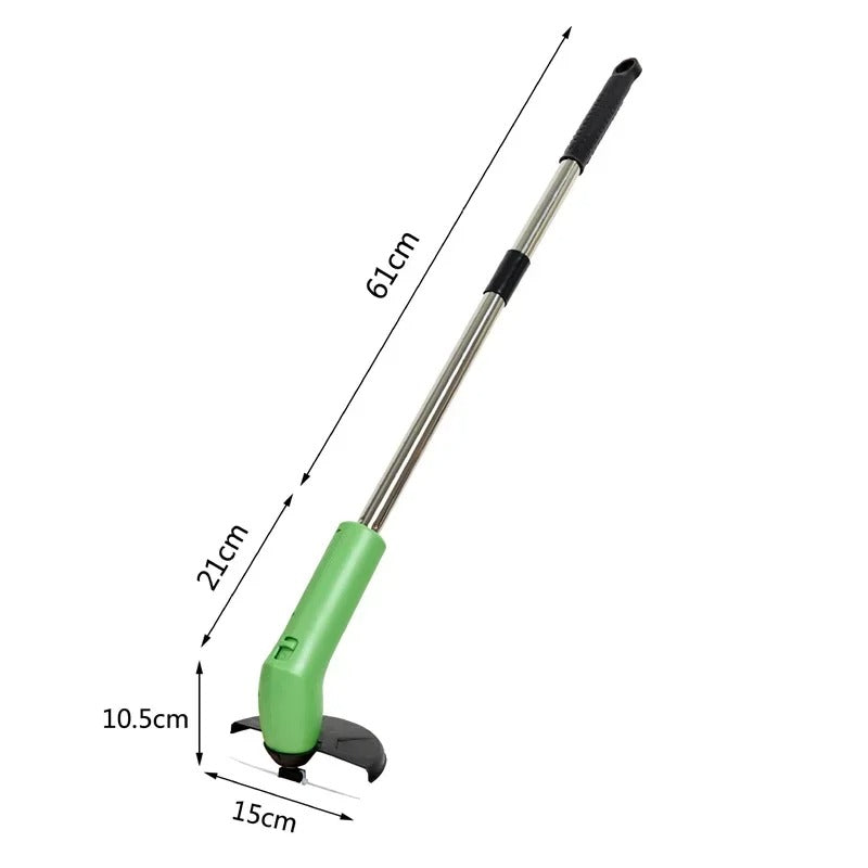 Cordless Electric Grass Trimmer with Adjustable Telescopic Shaft