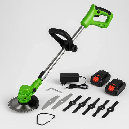 Cordless Electric Grass Trimmer with Adjustable Telescopic Shaft