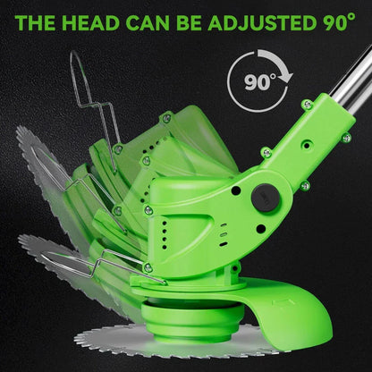 Cordless Electric Grass Trimmer with Adjustable Telescopic Shaft