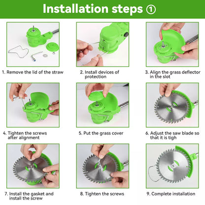 Cordless Electric Grass Trimmer with Adjustable Telescopic Shaft