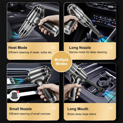 Cordless Handheld Car Vacuum Cleaner with 6 Attachments
