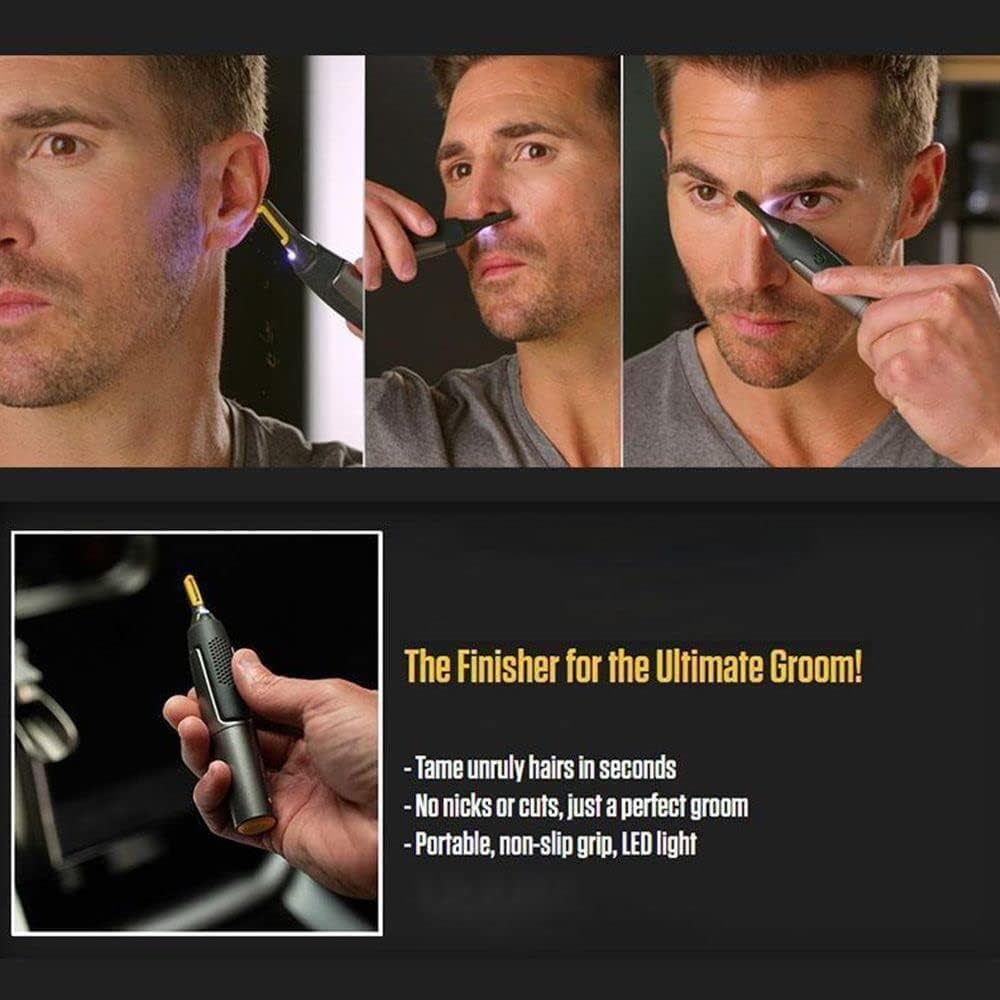 Cordless Precision Facial Hair Trimmer with LED Light