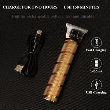 Cordless Professional Hair Clipper Grooming Kit Gold