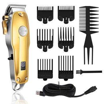 Cordless Professional Hair Clipper Grooming Kit Gold
