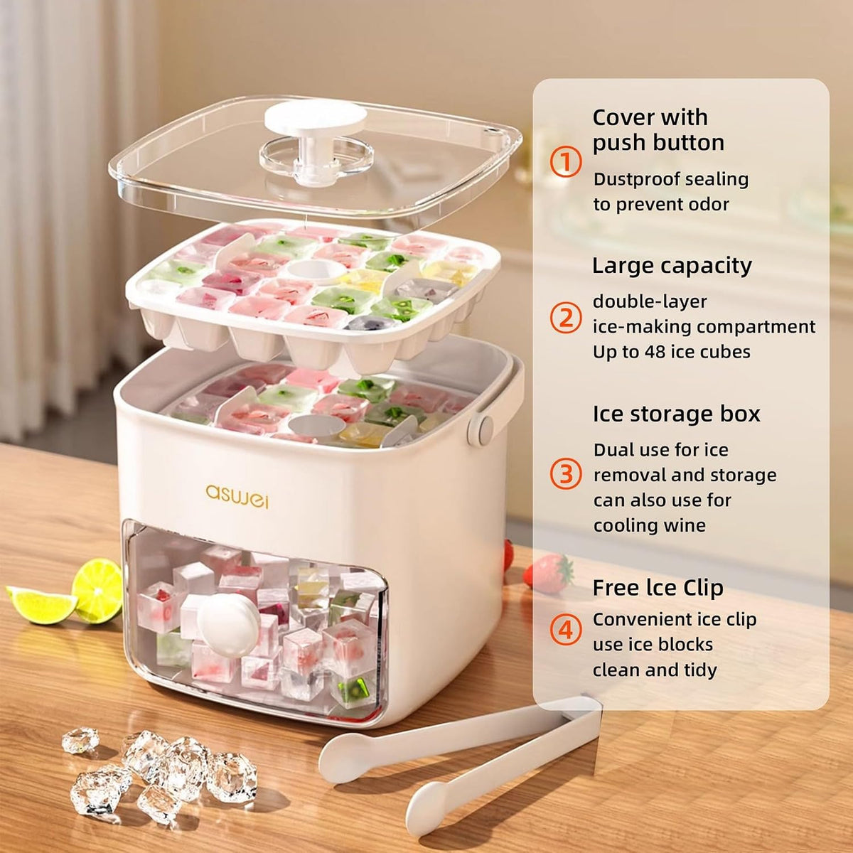 Countertop Ice Maker Machine for Fast Ice Cubes at Home