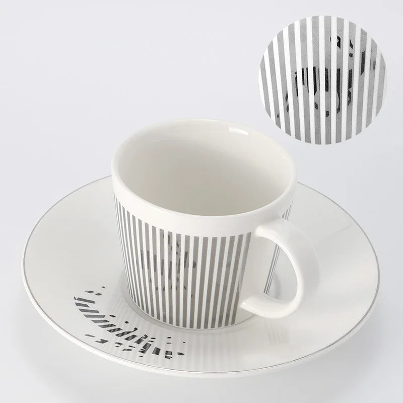 Creative Animal Design Ceramic Coffee Cup With Coaster