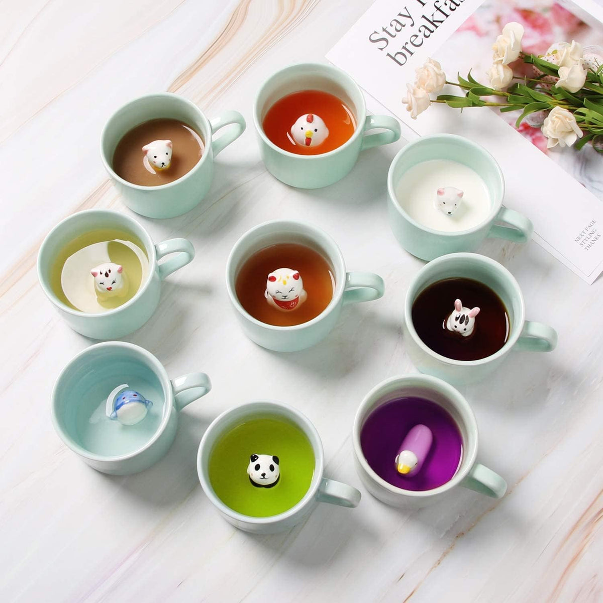 Creative Cartoon Animal Ceramic Coffee Mug 220ml