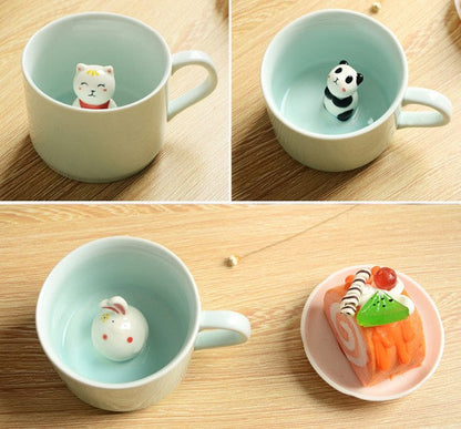 Creative Cartoon Animal Ceramic Coffee Mug 220ml