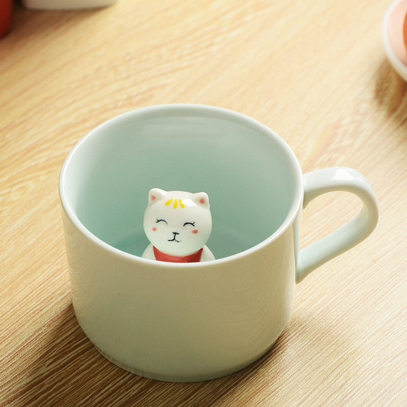 Creative Cartoon Animal Ceramic Coffee Mug 220ml