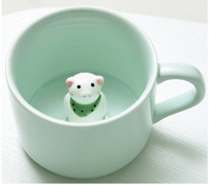 Creative Cartoon Animal Ceramic Coffee Mug 220ml