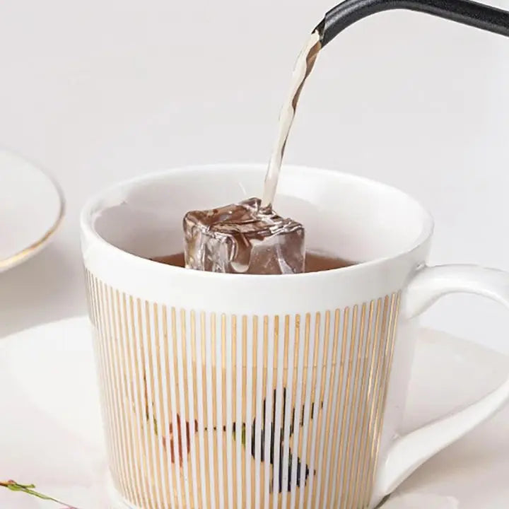 Creative Reflection Ceramic Coffee Mug with Animated Mirror Design