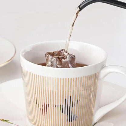 Creative Reflection Ceramic Coffee Mug with Animated Mirror Design