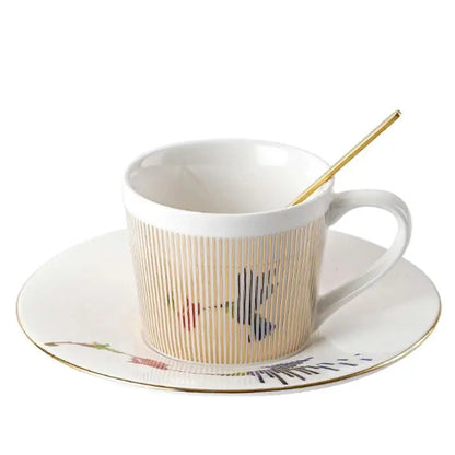 Creative Reflection Ceramic Coffee Mug with Animated Mirror Design
