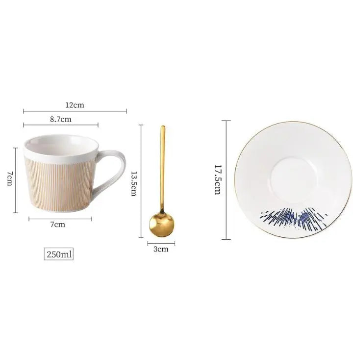 Creative Reflection Ceramic Coffee Mug with Animated Mirror Design