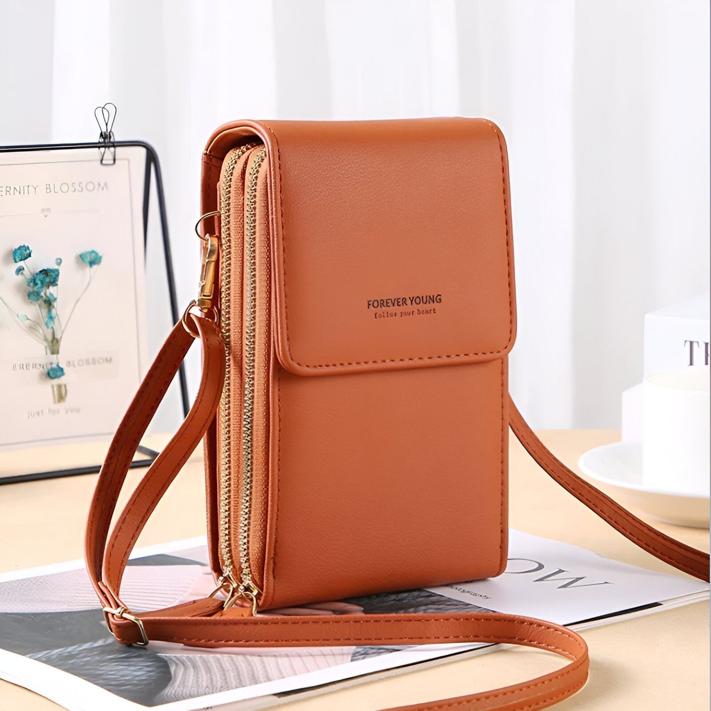 Crossbody Phone Wallet Bag with Adjustable Strap