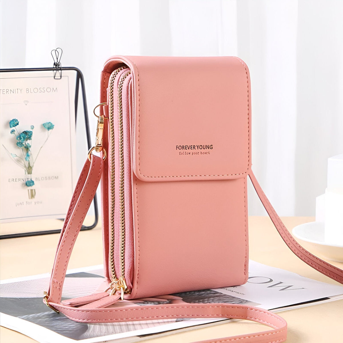 Crossbody Phone Wallet Bag with Adjustable Strap
